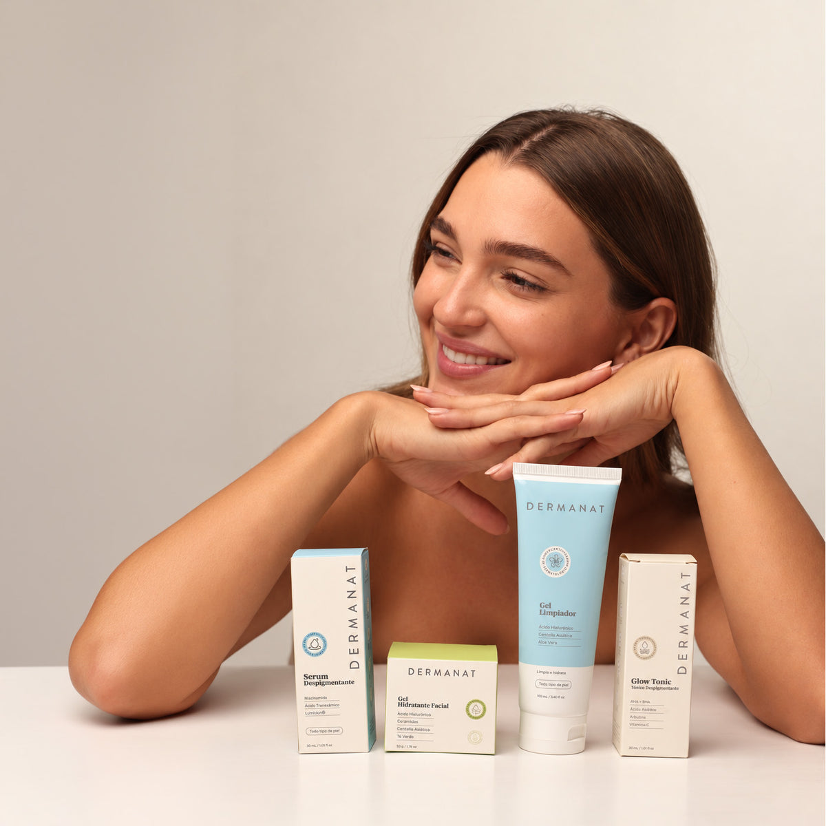 Kit Antiage Dermanat en una rutina de cuidado facial