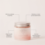 Beneficios del Body scrub exfoliante con ingredientes naturales Dermanat