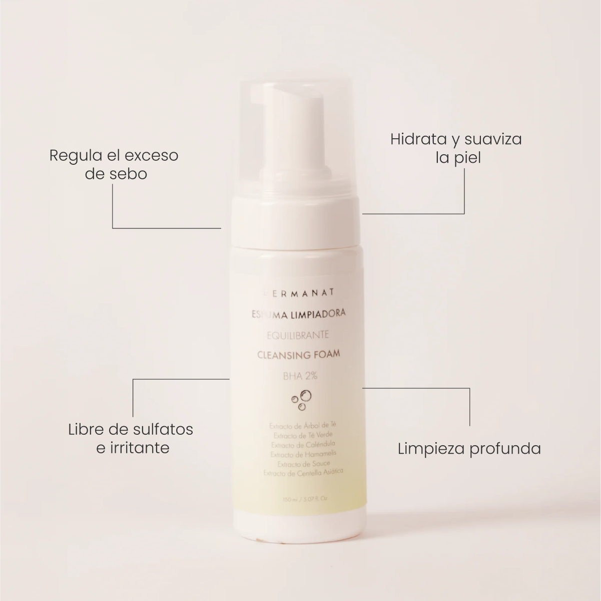 Beneficios de la Espuma limpiadora equilibrante Dermanat