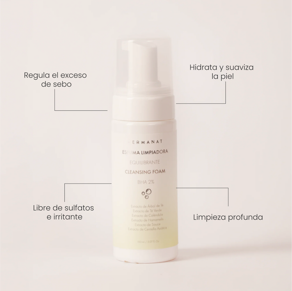 Beneficios de la Espuma limpiadora equilibrante Dermanat