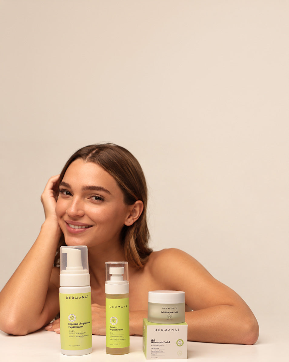 Kit Equilibrante Dermanat en una rutina de cuidado facial