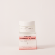 Crema con aceite de rosa mosqueta con empaque
