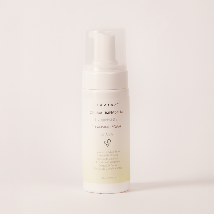 Espuma limpiadora equilibrante para piel mixta a grasa que elimina impurezas Dermanat