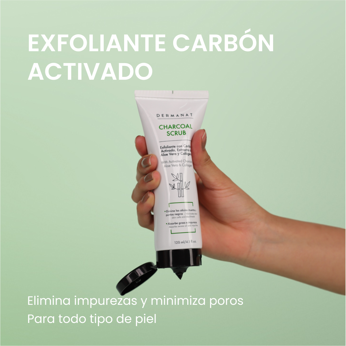 CHARCOAL SCRUB – EXFOLIANTE CON CARBÓN ACTIVADO | DERMANAT