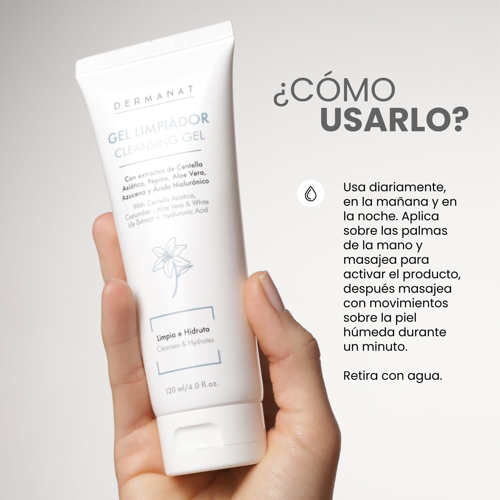 GEL LIMPIADOR CON  ÁCIDO HIALURÓNICO | DERMANAT