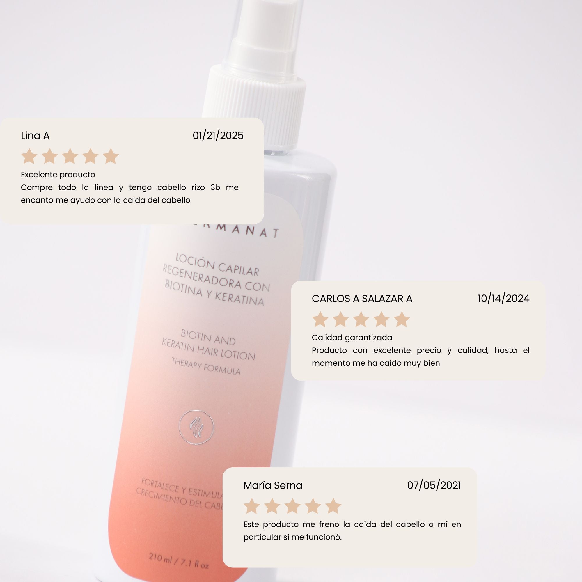 LOCIÓN CAPILAR REGENERADORA CON BIOTINA Y KERATINA | DERMANAT