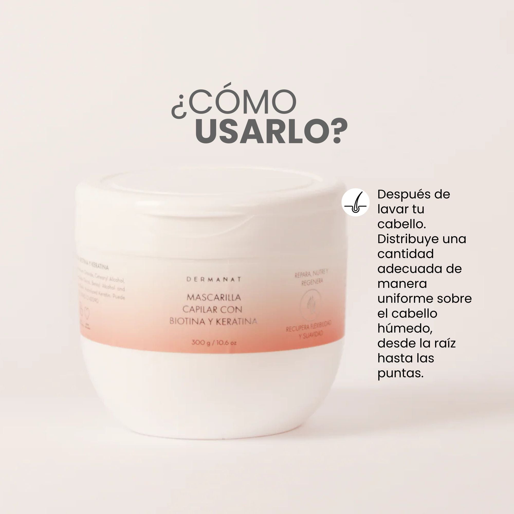 TRATAMIENTO CAPILAR CON BIOTINA Y KERATINA | DERMANAT