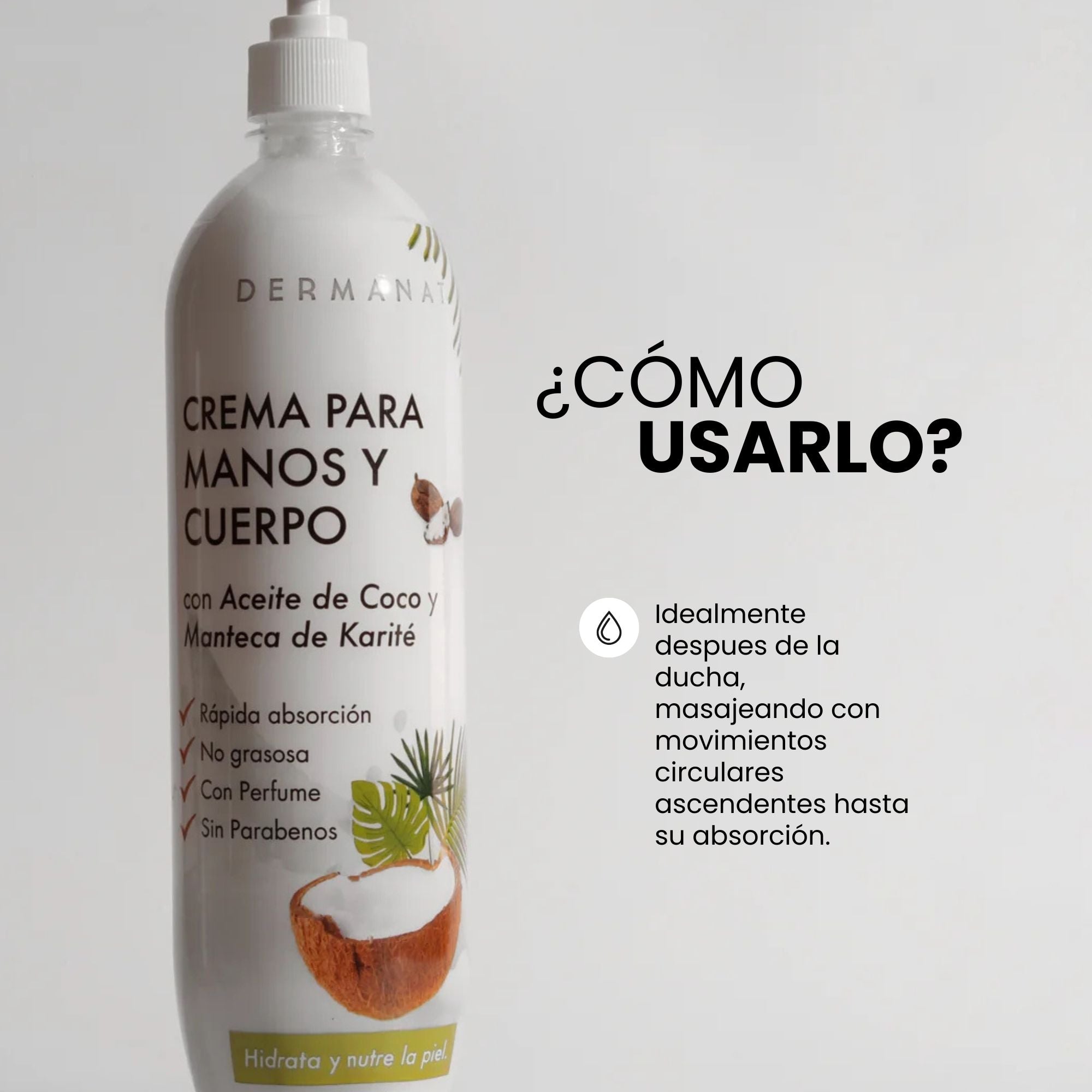 CREMA CON ACEITE DE COCO Y MANTECA DE KARITÉ | DERMANAT