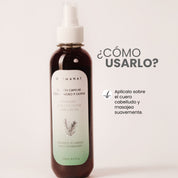 Como usar la Loción capilar con romero y quina  para estimular el crecimiento y brillo del cabello Dermanat