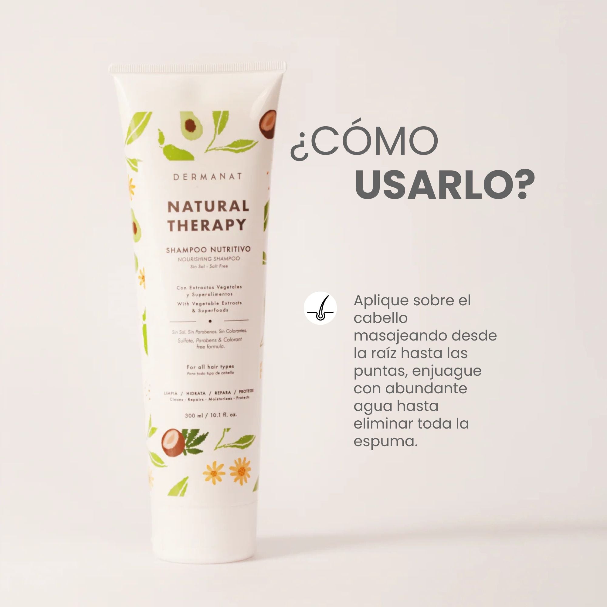 SHAMPOO NUTRITIVO SIN SAL | DERMANAT