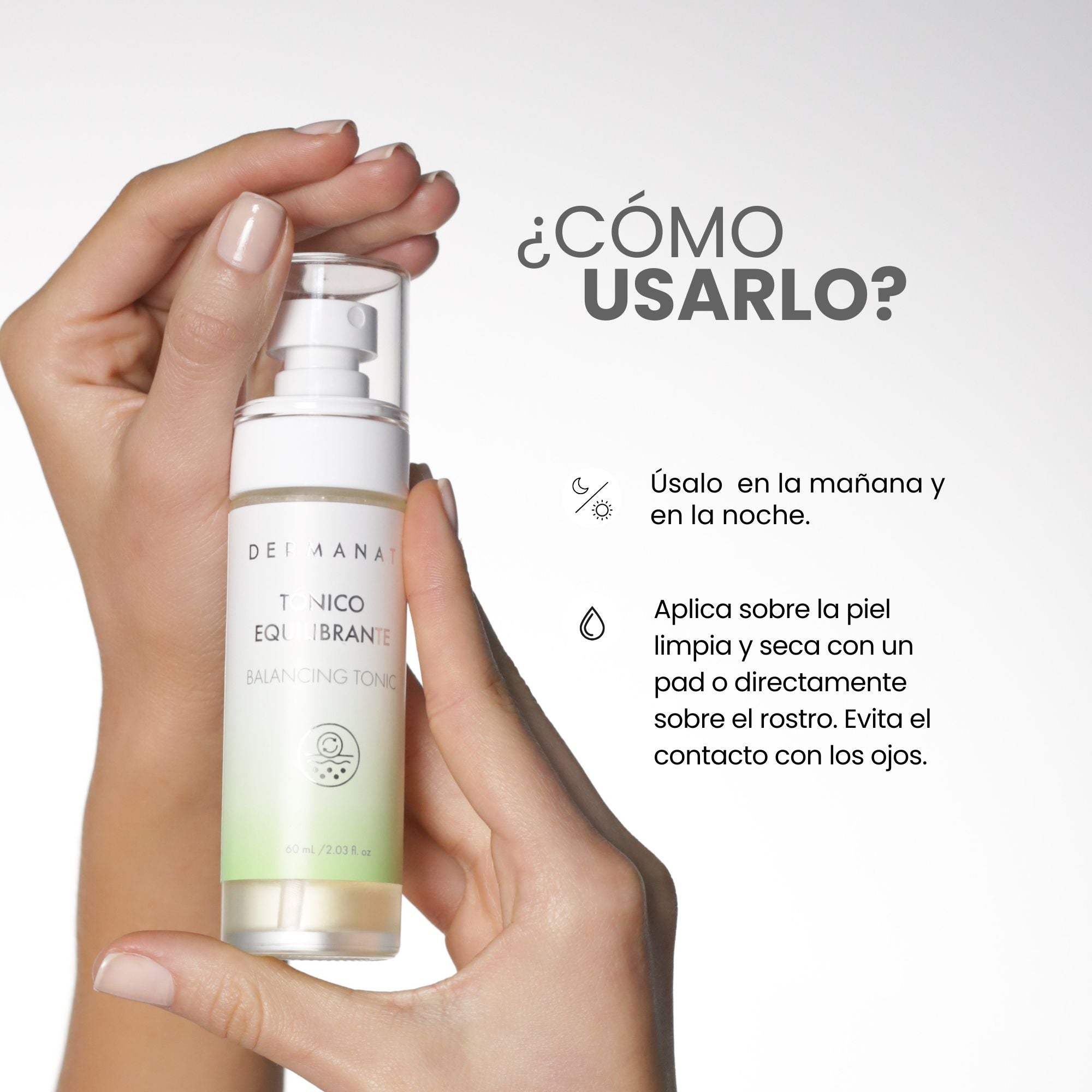 Como usar el Tónico equilibrante para controlar el sebo en piel mixta a grasa Dermanat