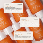 Testimonios del Sérum antioxidante de vitamina C para iluminar y unificar el tono Dermanat